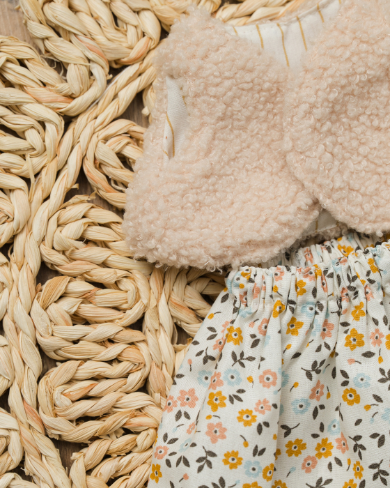 Set fustiță florală + vestă pentru păpuși [2]