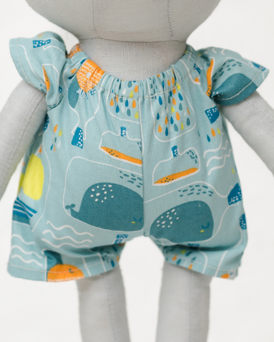 Dino bleu cu hăinuță cu balene [4]