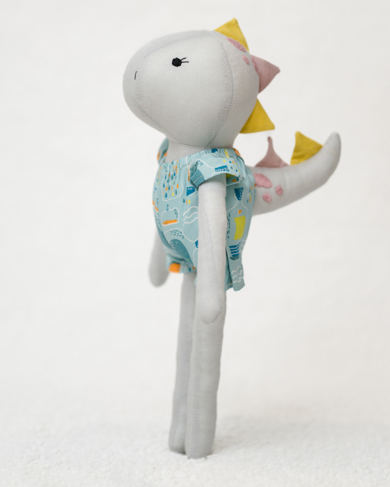 Dino bleu cu hăinuță cu balene [2]