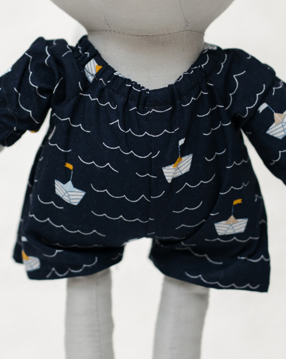 Dino bleu cu hăinuță cu bărci [4]