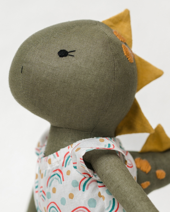 Dino olive cu hăinuță cu curcubeu [3]