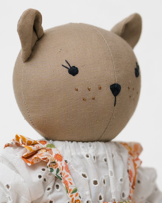 ursulet-handmade-45cm-fustita-florala-imprimeu-padure [4]