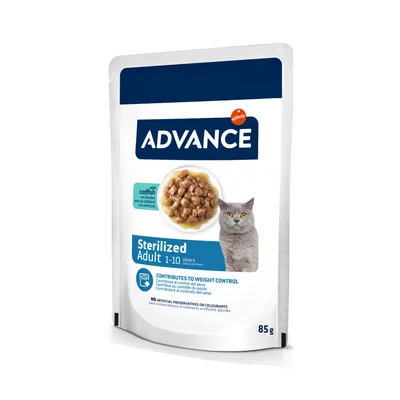 Pisici - Advance Cat Wet Sterilized Cod, 85 g