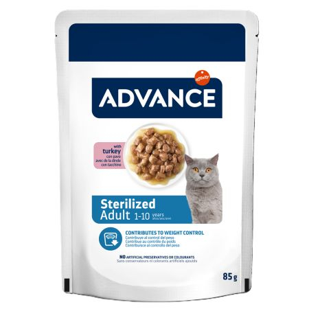Pisici - Advance Cat Wet Sterilized Curcan, 85 g