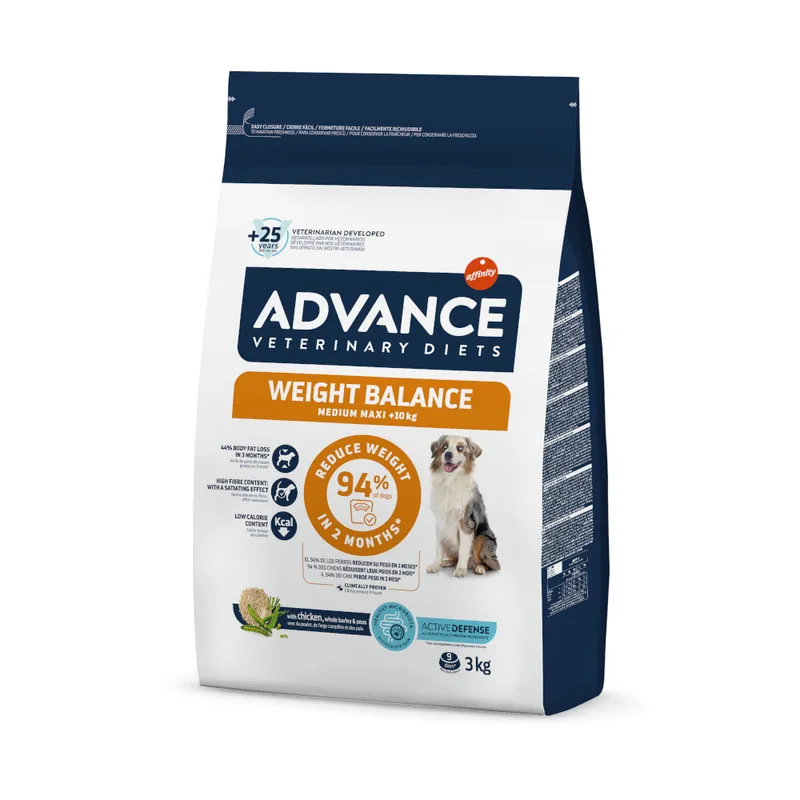 Diete caini - Advance Veterinary Diets Weight Balance Medium/Maxi 3 kg