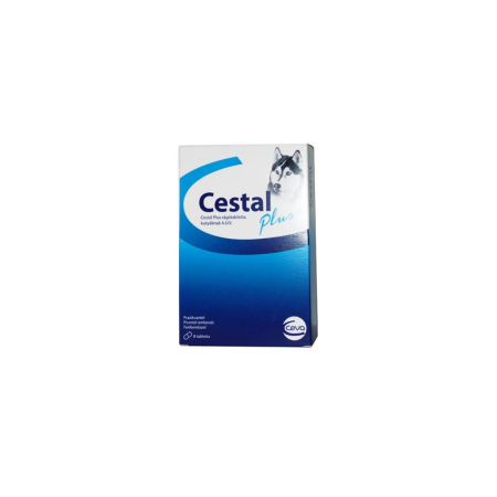 Produse deparazitare - Antiparazitar intern pentru caini Cestal Plus Chew, 8 comprimate masticabile
