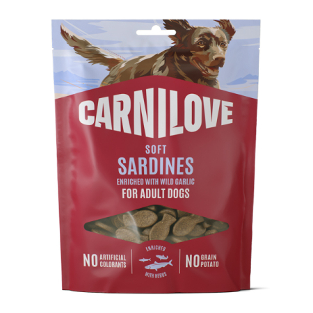 Recompense caini - Carnilove Dog Soft Snack Sardines & Wild Garlic 200 g