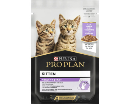 Hrana pisici - Hrană umedă pentru pisici PURINA Pro Plan Kitten Healthy Start cu curcan în sos 85 g