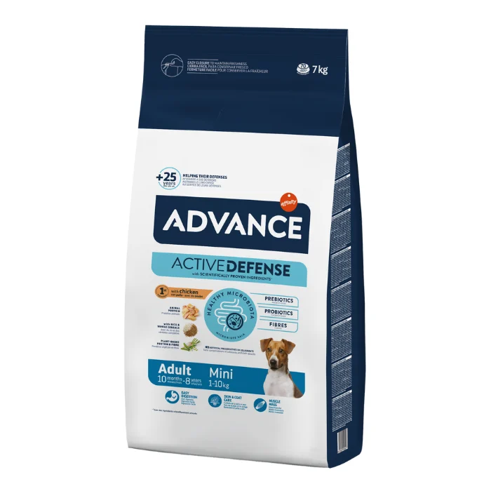 Hrana uscata pentru caini Advance Mini Adult, Pui, 7 kg