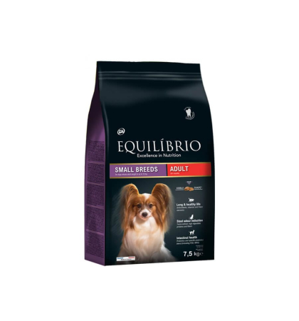 Caini - Hrana uscata pentru caini Equilibrio Adult, Talie Mica, 7.5 kg