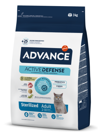 Pisici - Hrana uscata pentru pisici Advance Sterilised cu curcan 3 kg
