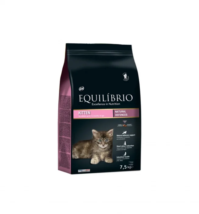 Juniori pisici - Hrana uscata pentru pisici Equilibrio Kitten 7.5 kg