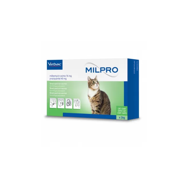 Produse deparazitare - Milpro 16/40mg Cat -  Tablete