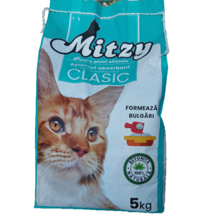 Nisip asternut pisici - Nisip pentru litiera Mitzy Clasic 5 kg