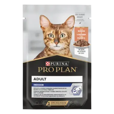 Hrana umeda pisici - Pro Plan Cat Indoor cu Somon Plic 85 g