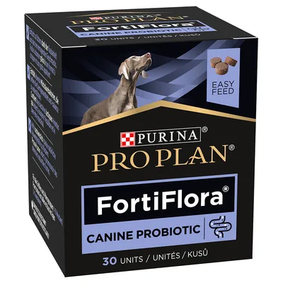 Vitamine suplimente caini - Purina Pro Plan FortiFlora Canine Probiotic, 30 tablete masticabile