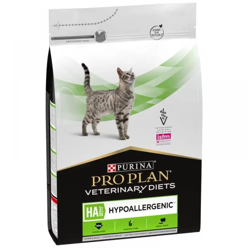 Diete pisici - Purina Pro Plan Veterinary Diets Feline HA ST/OX - Hypoallergenic 3.5kg