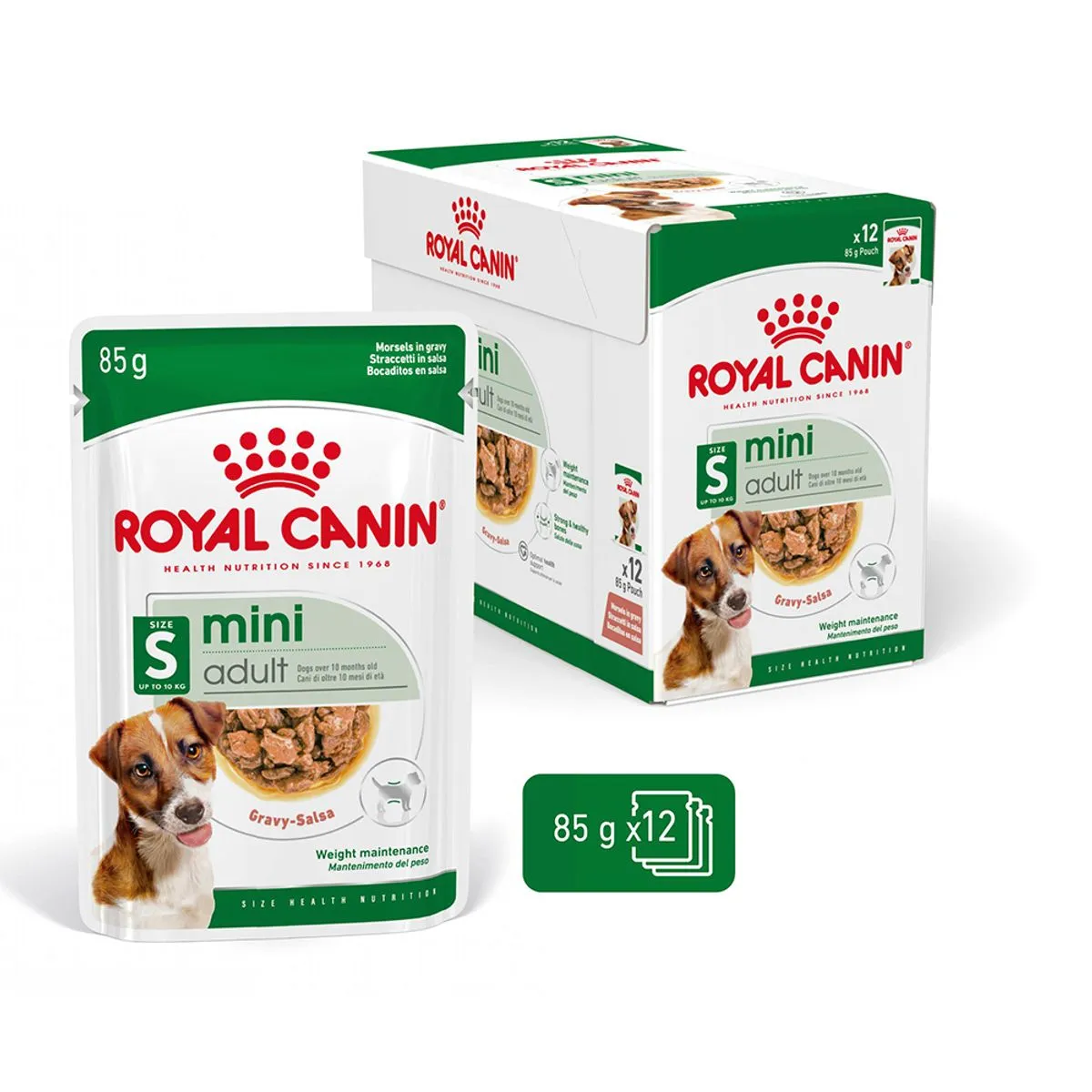 Hrana caini - Royal Canin Mini Adult, hrana umeda in sos pentru caini adulti 12 x 85g