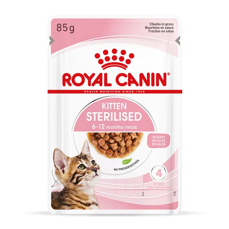 Hrana umeda pisici - Royal Canin Sterilised Kitten în sos 85g