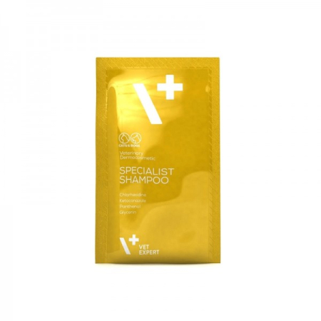 Igiena caini - Sampon Antiseptic Caini si Pisici VetExpert Specialist, 15 ml