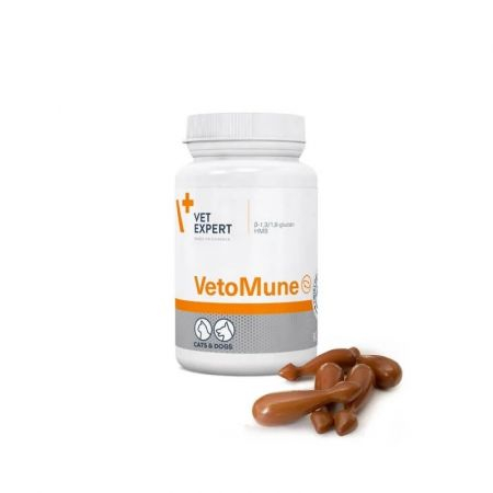 Vitamine suplimente pisici - Suplimente de imunitate pentru caini si pisici, VetoMune, Twist Off, 60 capsule
