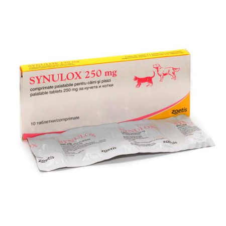 Medicamente - Synulox 50 mg comprimate - antibiotic cu spectru larg pentru caini si pisici.