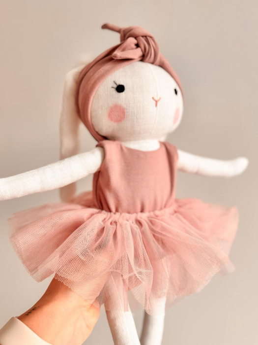 Iepurina Balerina costum mauve/tull roz [3]