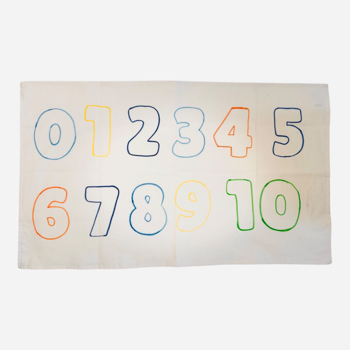 Joc educativ numere textile 0-10 - set senzorial copii si bebeluși [4]