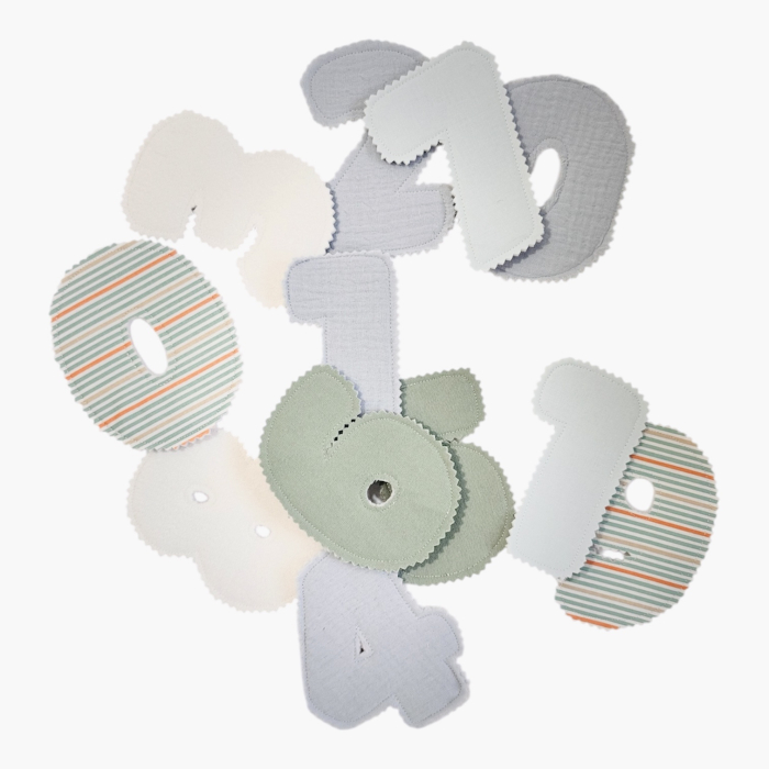 Joc educativ numere textile 0-10 - set senzorial copii si bebeluși [13]