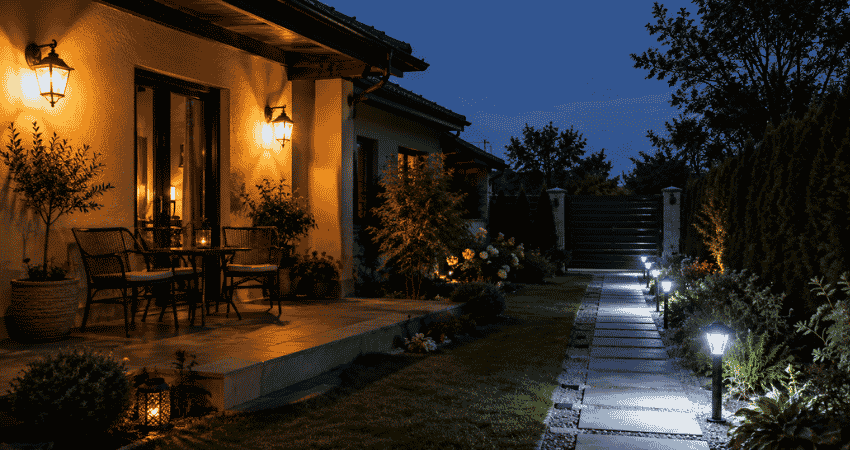 Lumina calda vs lumina rece la exterior