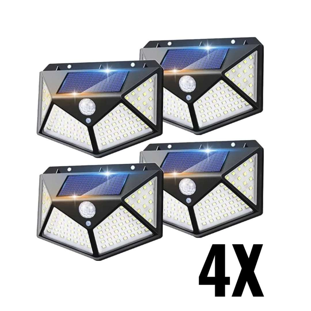 Lampa Solara 100 LED cu Senzor de Miscare – Set 4 Buc [1]