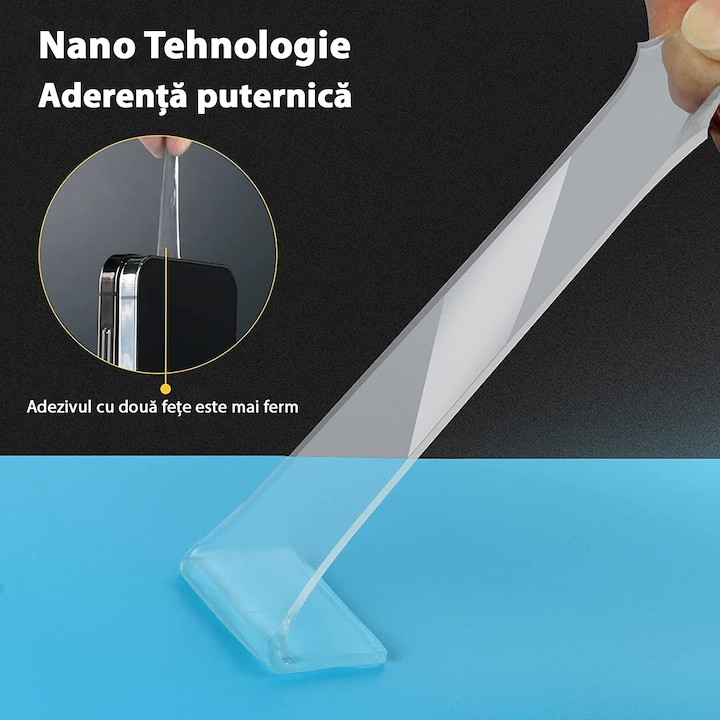 set 3 benzi nano adezive 20 30 50mm x 5m transparente [5]