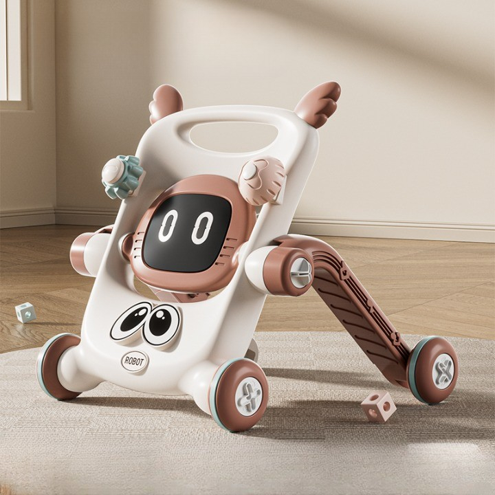 Antemergator pentru copii, multifunctional 8 in 1, cu maner detasabil, plastic maro [6]