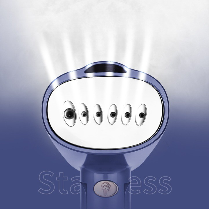 Aparat de calcat vertical portabil cu abur, putere 1500W, rezervor detasabil 138ml, pliabil, albastru [12]