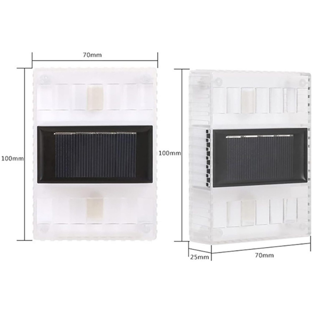 Aplica solara LED pentru gradina, set 4 bucati, ABS si policarbonat, rezistenta la apa IP65, lumina alb cald [4]