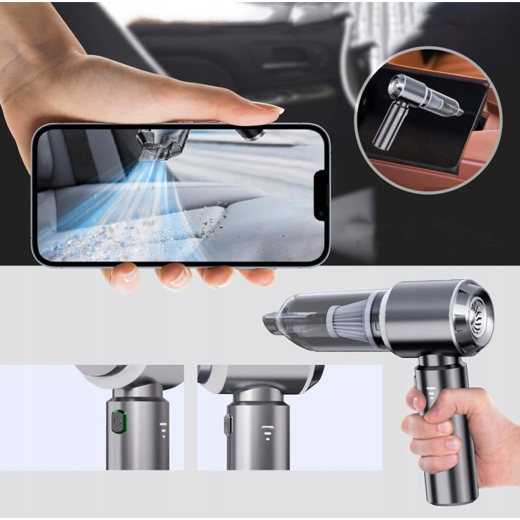 aspirator portabil auto 3 viteze incarcare rapida filtru lavabil negru [4]