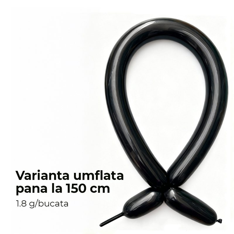 Baloane de modelaj, set 50 bucati, latex flexibil, negru [2]