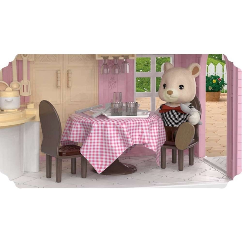 bucatarie pentru papusi cu mobilier si figurina [5]