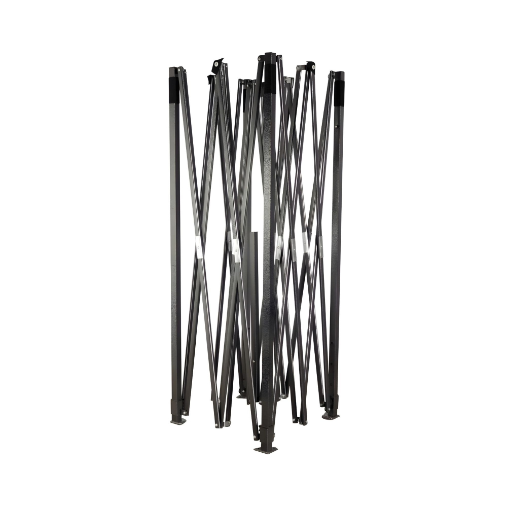 Cadru metalic pliabil, suport cort pavilion, 3 x 3 m, negru [6]