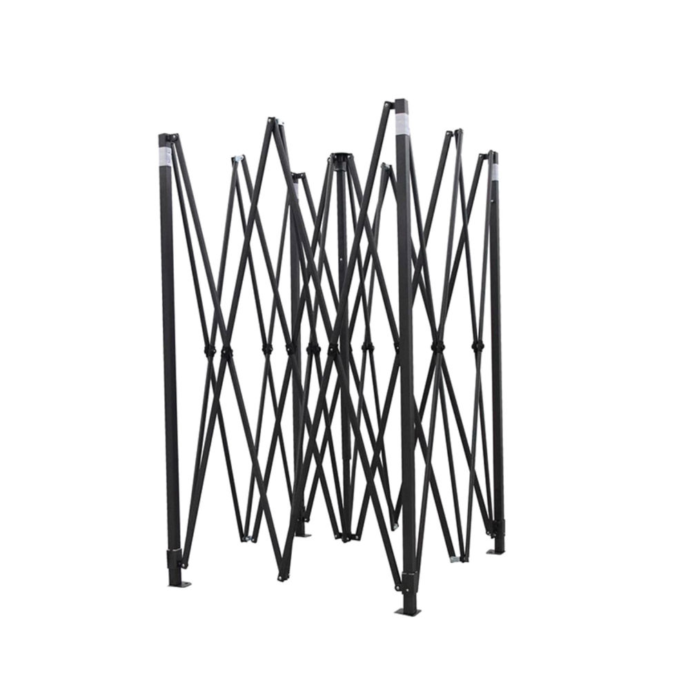 Cadru metalic pliabil, suport cort pavilion, 3 x 3 m, negru [2]