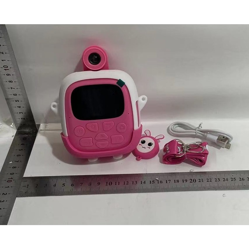 Camera instantanee pentru copii, model Iepure Emoji, imprimare alb-negru, ecran HD 2.4 inch [3]