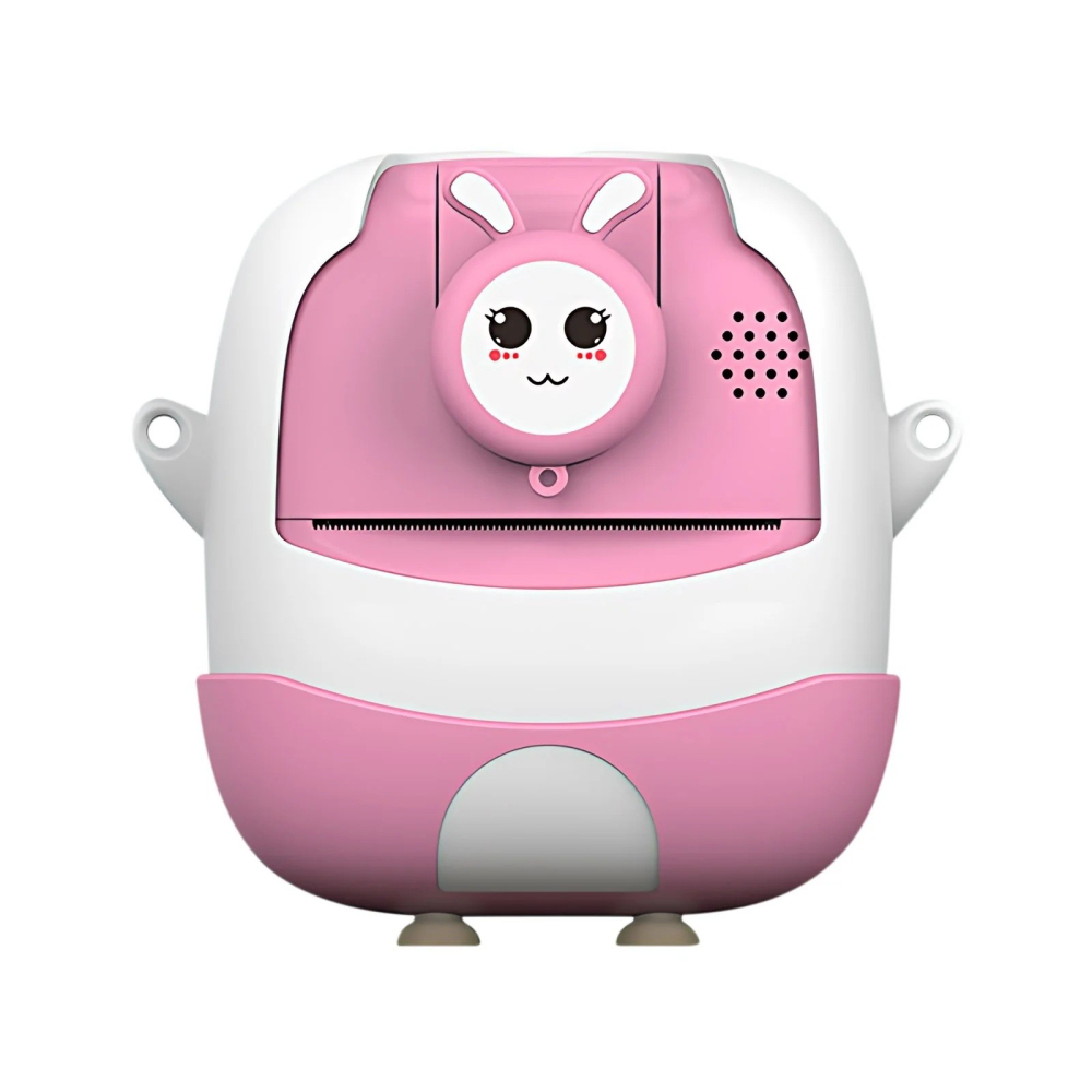 Camera instantanee pentru copii, model Iepure Emoji, imprimare alb-negru, ecran HD 2.4 inch [10]