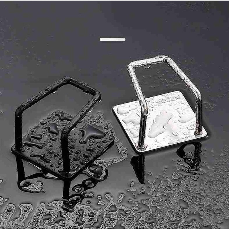 Carlig adeziv pentru bucatarie, suport pentru burete, otel inoxidabil, 5x5x3, 5 cm, negru [2]