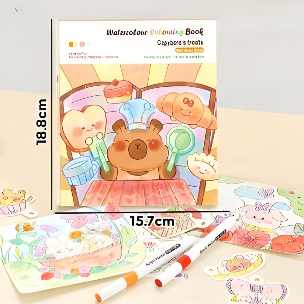 carte colorat acuarela model capibara 20 foi carton 200 gsm [3]