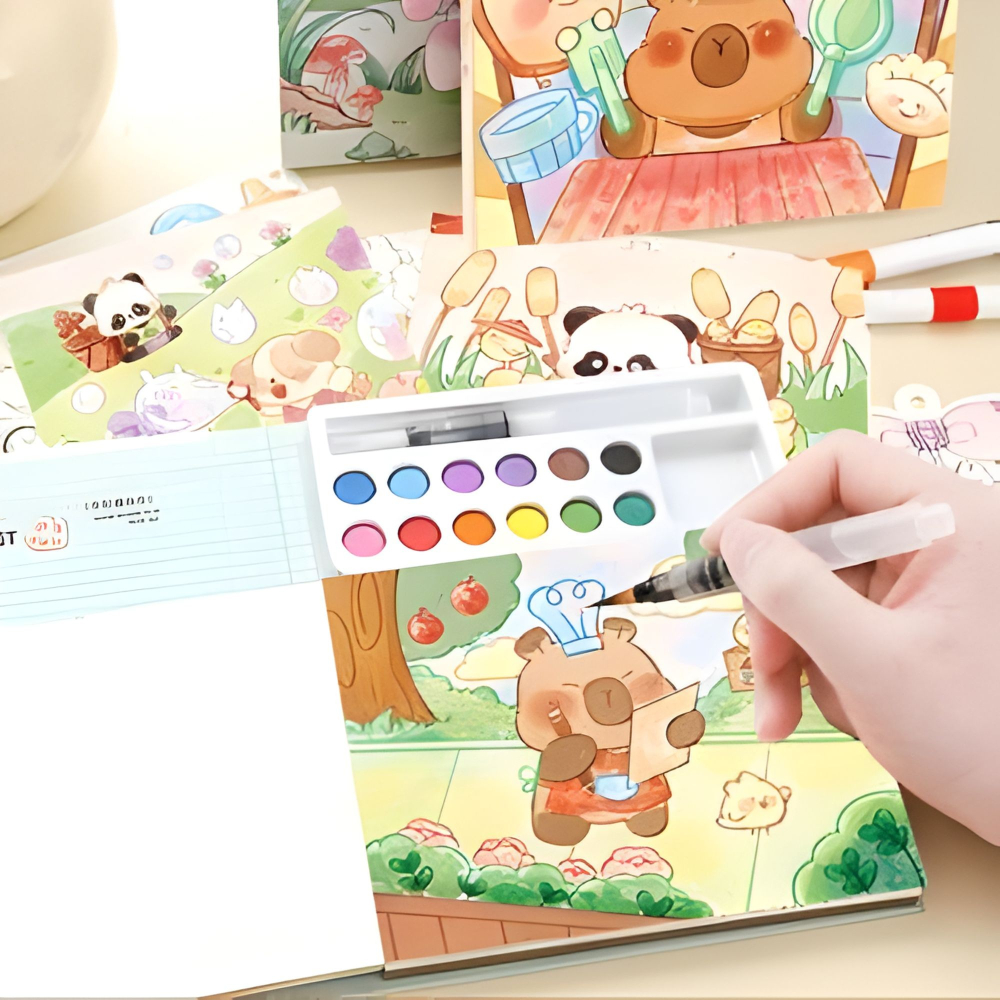 carte colorat acuarela model capibara 20 foi carton 200 gsm [7]