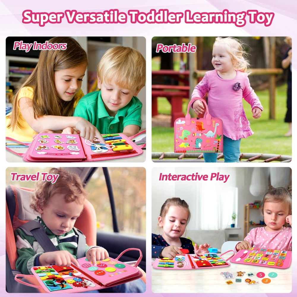 carte senzoriala educativa montessori dinozauri roz [4]