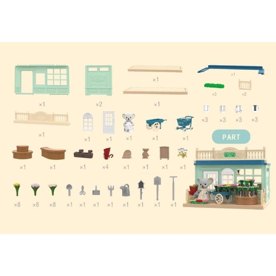 casa de papusi magazin cu flori mobilier si figurine [4]