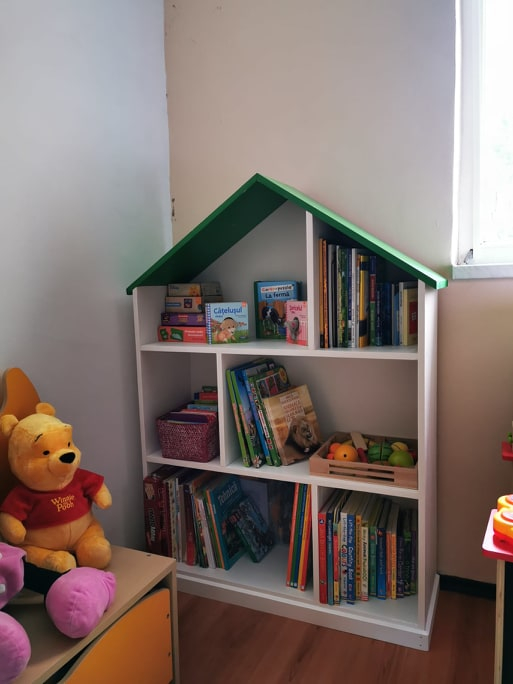 Casuta biblioteca din lemn BookHouse, Jellybear, 130 x 96 x 30 cm [2]