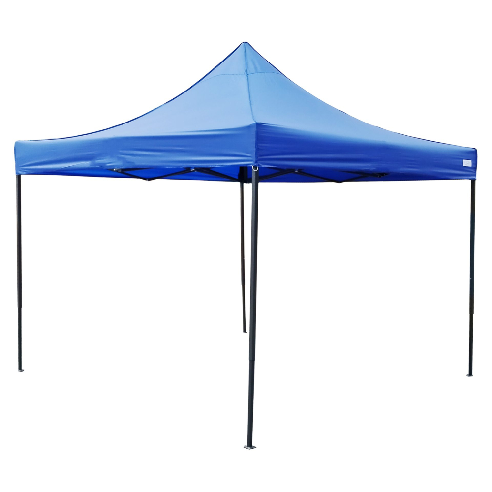 Cort pavilion pliabil 3x3m, cadru metal ranforsat, acoperis poliester Oxford 420D albastru [4]