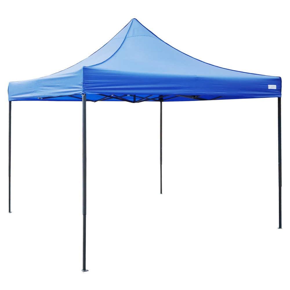 Cort pavilion pliabil 3x3m, cadru metal ranforsat, acoperis poliester Oxford 420D albastru [5]